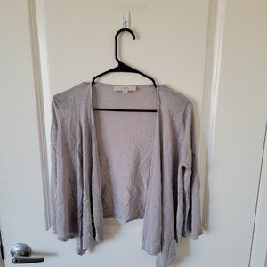 LOFT Women's Silver sparkly shrug sweater XS